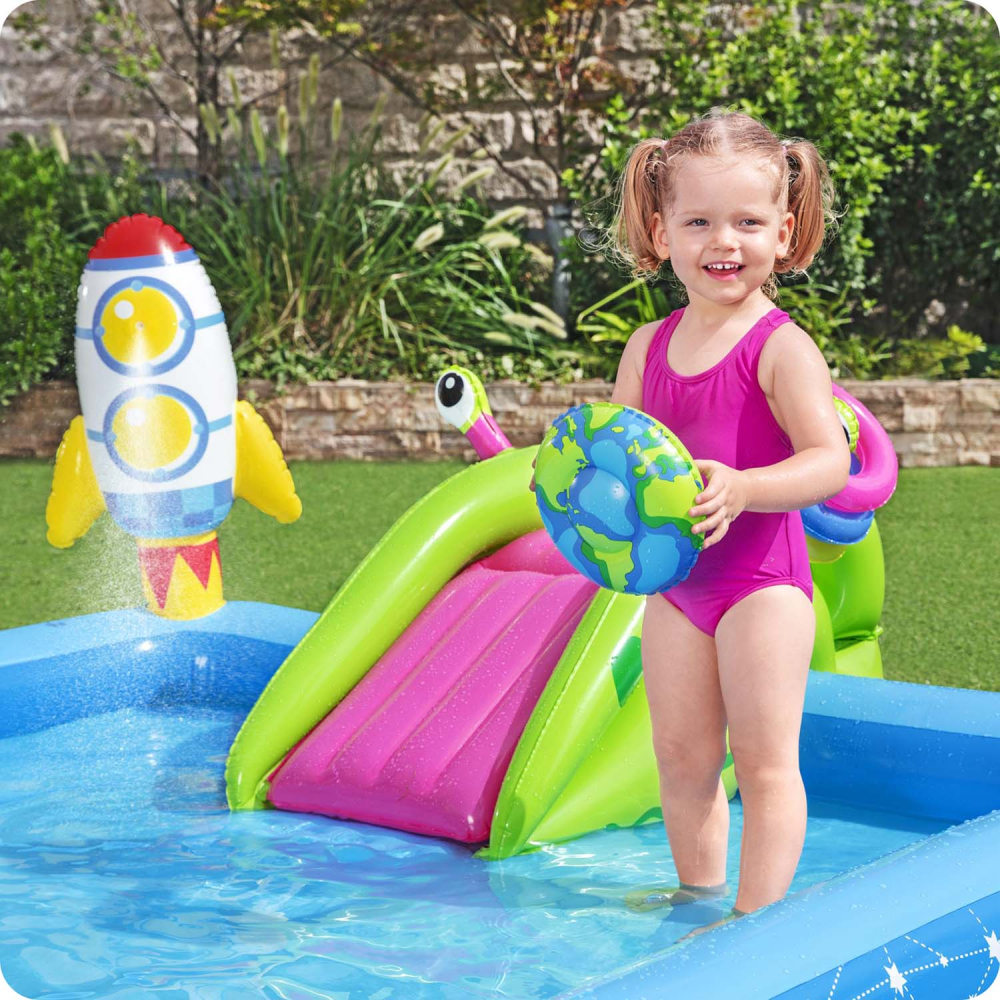 Piscina Bestway Astronaut cu Tobogan si Jucarii - imagine 7