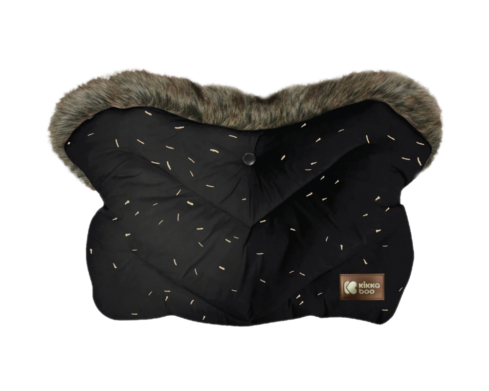 Mănușă KikkaBoo Fur Confetti Black