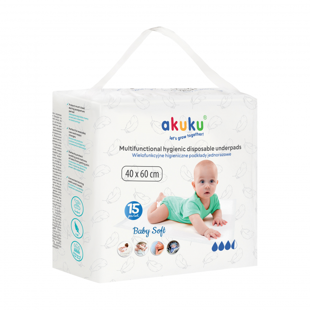 Set 15 Aleze Akuku Baby Soft 40x60 cm - imagine 4