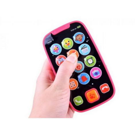 Hola Telefon Smart Roz cu Muzică și Sunete Animale - imagine 6