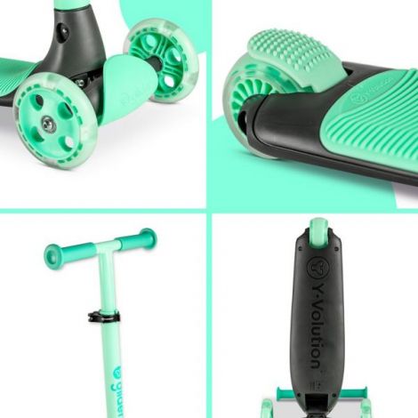 Yvolution Y Glider Kiwi - Trotineta cu 3 Roti LED - imagine 5