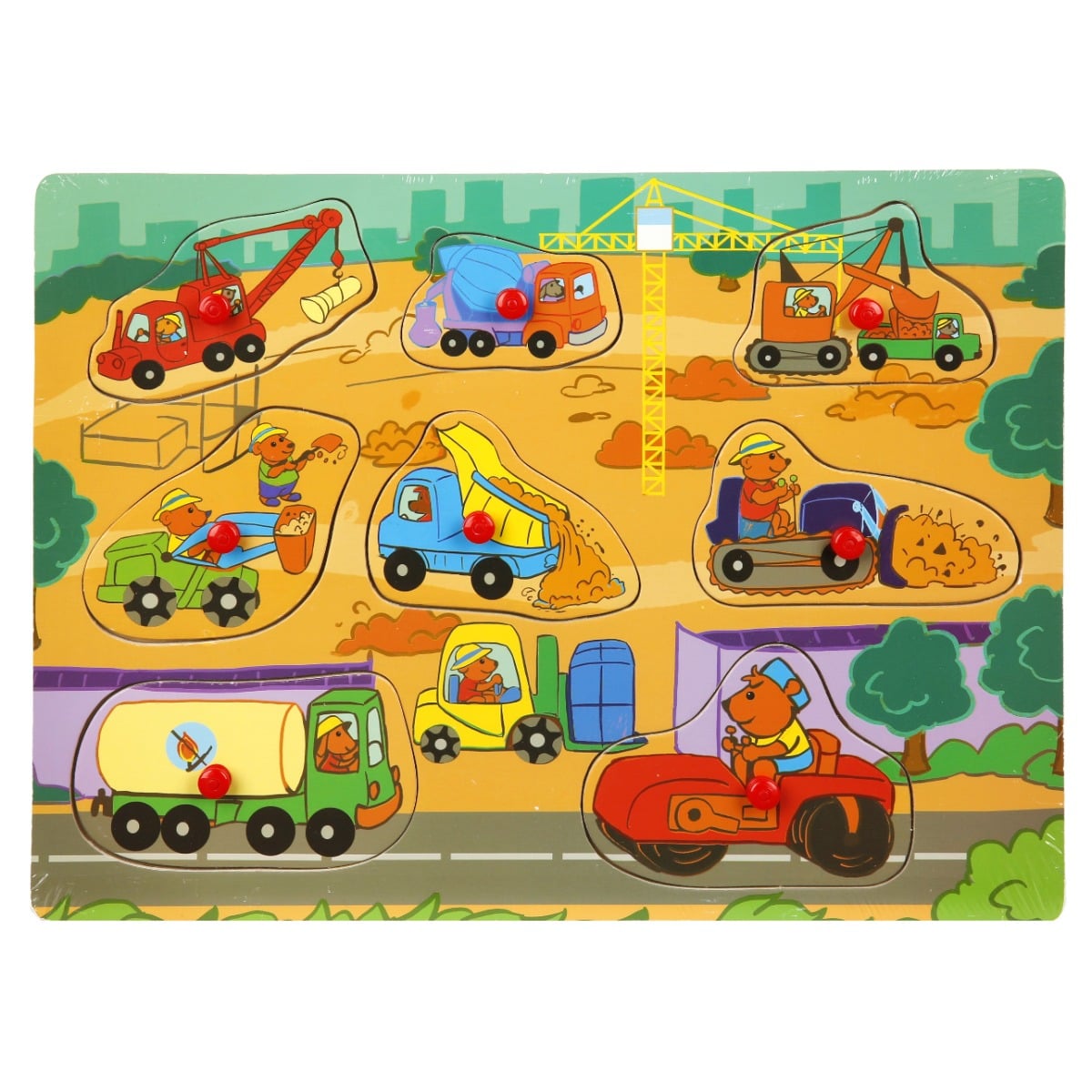 Puzzle Lemn Vehicule Sunman 8 Piese