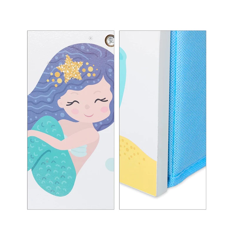 Organizator lemn Ginger Home cu 9 cutii textil Mermaid - imagine 8