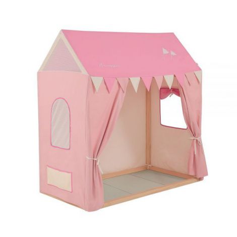Casuta Tipi House Pink Micuna cu LED si Lenjerie