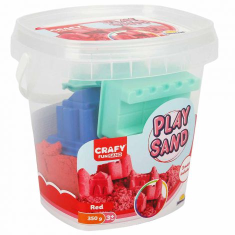 Nisip Kinetic Crafy 350g Roșu + 3 Unelte - imagine 2