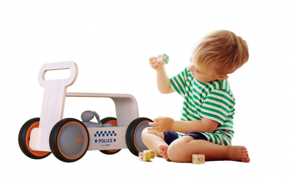 MamaToyz Politie DriveMe Wood 3 in 1 - imagine 7