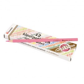 Set 12 Creioane Colorate Goldline 3.7mm Roz