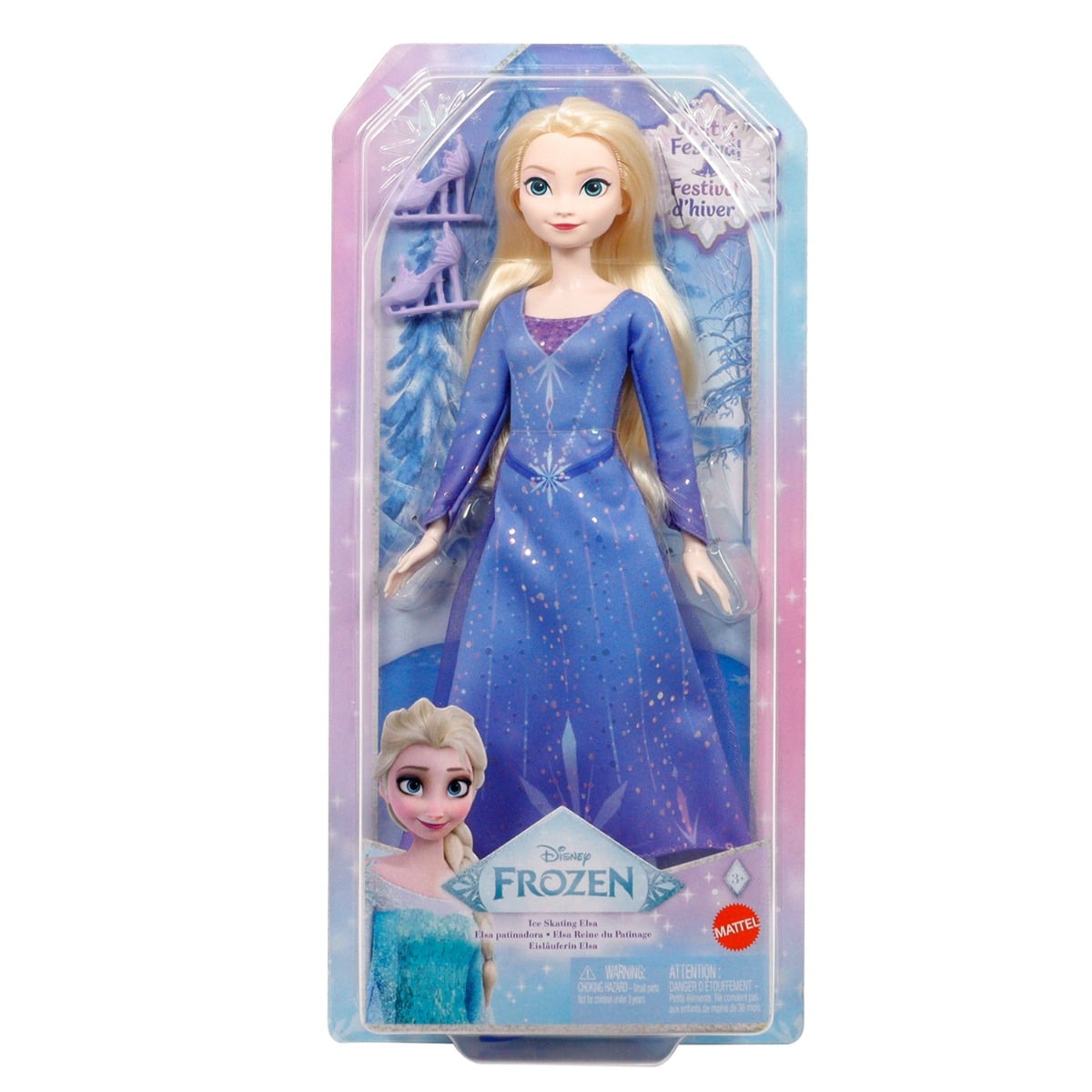 Papusa Disney Frozen Ice Skating Elsa, 30 cm