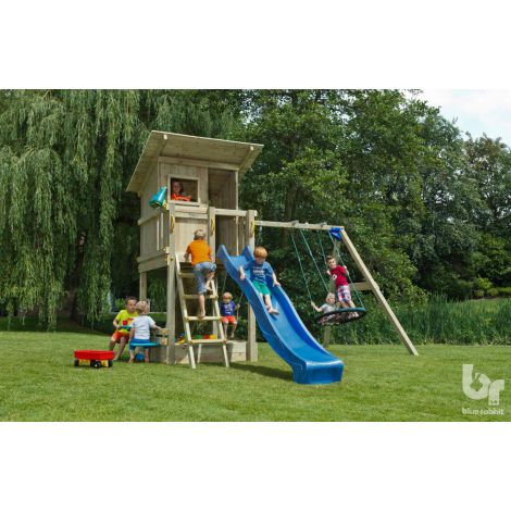 Spațiu Joacă Beach Hut BlueRabbit cu Tobogan și Leagăn - imagine 2