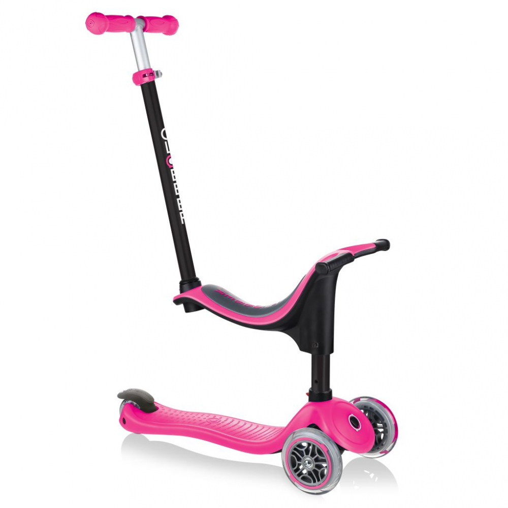 Globber Evo 4 în 1 Roz, Trotinetă Evolutivă cu Ghidon Reglabil - imagine 14