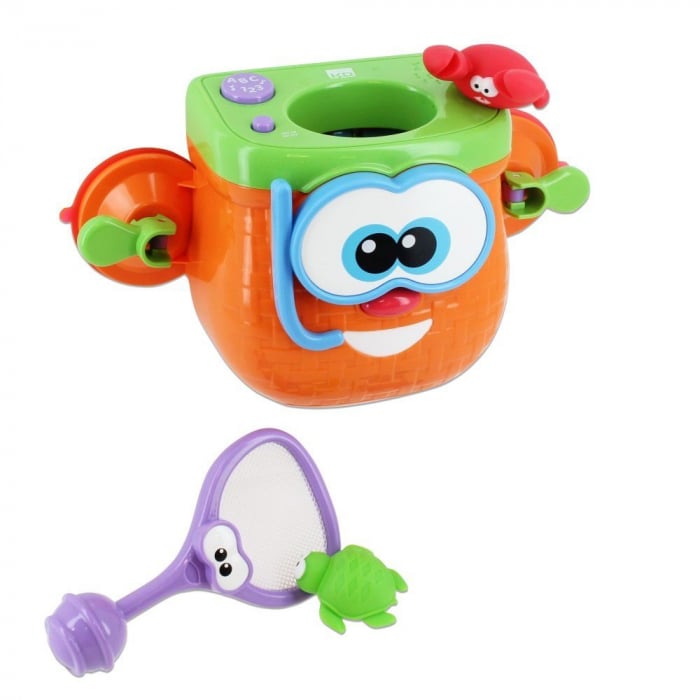 Jucarie Baie Kidz Delight Cos de Pescuit Muzical