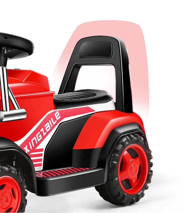 Tractor Electric Nichiduta King Track Red 6V, Lumini