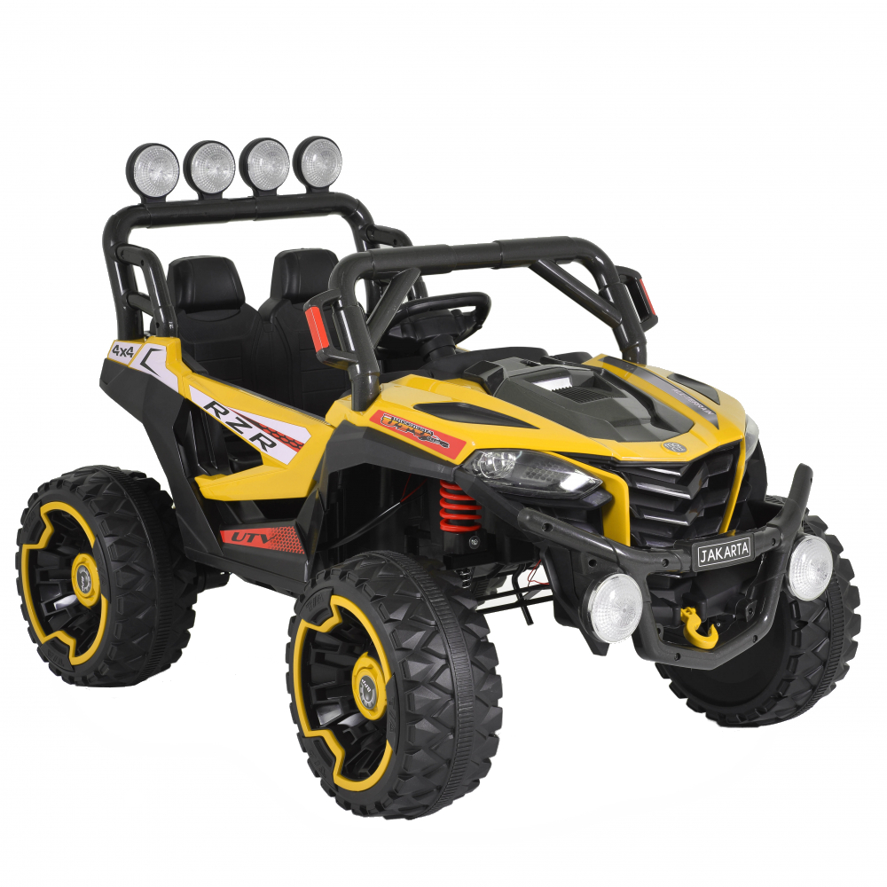 Moni Jakarta 4x4 12V, Masinuta Electrica Jeep, Galben - imagine 9