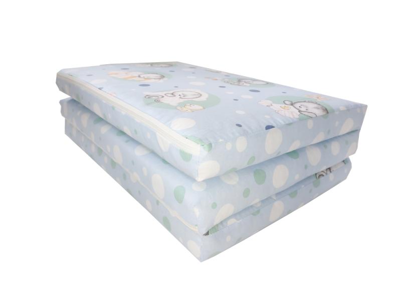Saltea Pliabilă MyKids Baby Teddy Blue, Multifuncțională