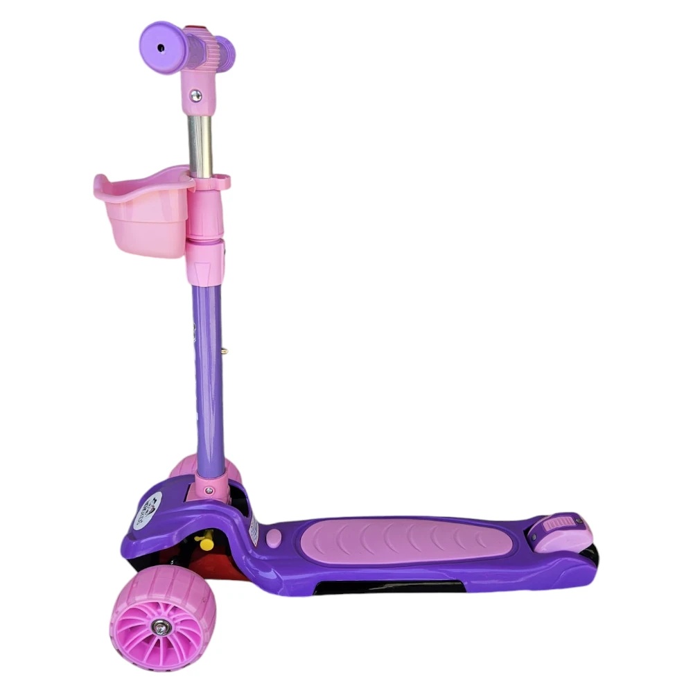 Novokids Mini Scooter Roz - Roti Luminoase