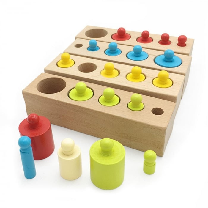 Set Cilindri Montessori Krista | Joc Lemn Educativ
