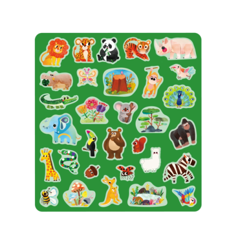 Mieredu Stickere Animale Reutilizabile 31buc - imagine 2
