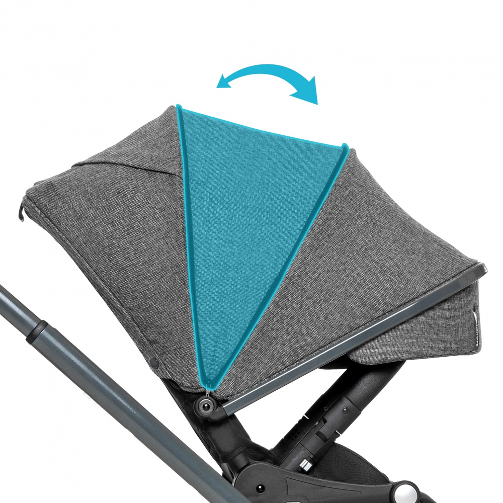 Carucior Reversibil Kidnort Isbjorn Black - imagine 5