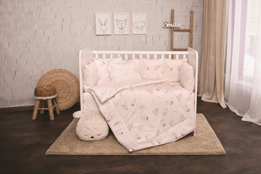 Lenjerie Pat 8 piese Lorelli Beige Bunnies