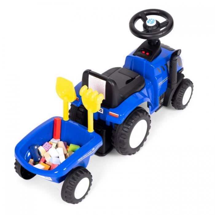 Tractor New Holland Ecotoys cu Remorcă Albastru - imagine 4