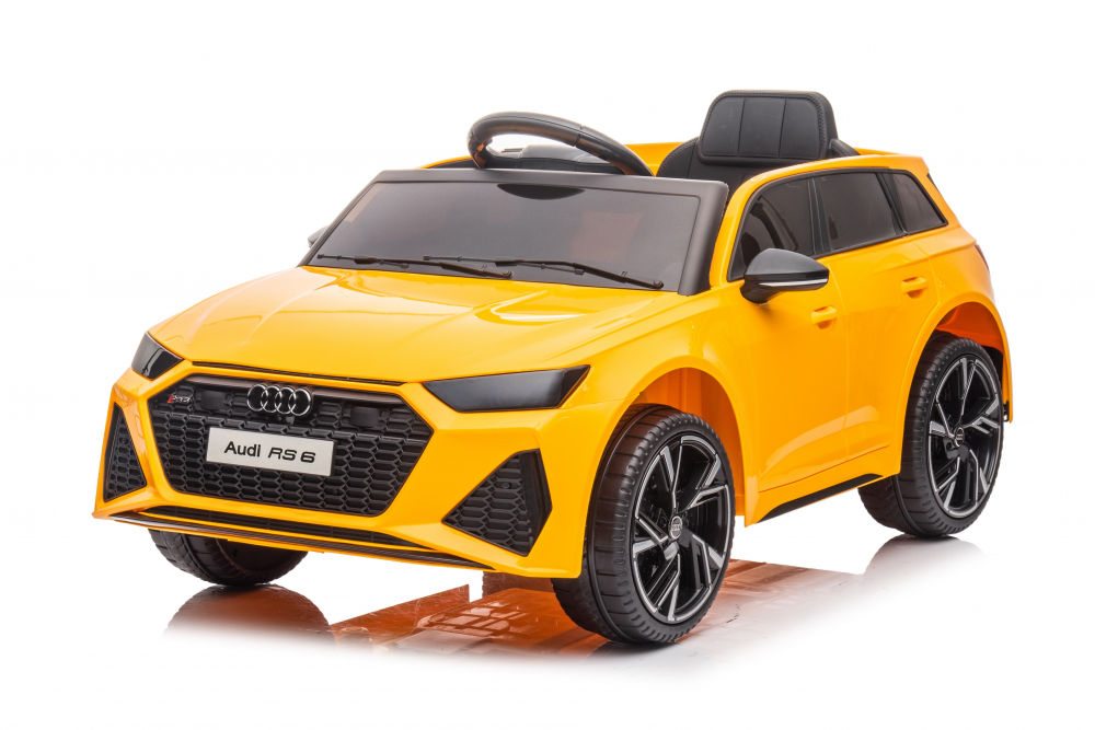 Masinuta Electrica Audi RS6 Yellow cu Telecomanda - imagine 3