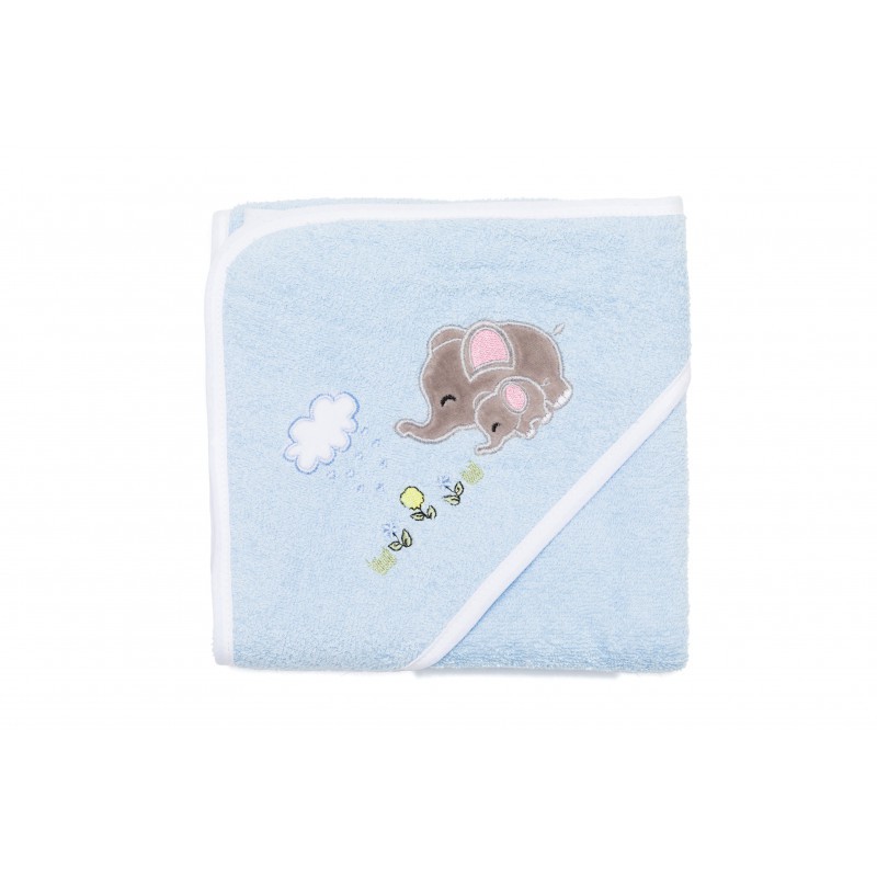 Prosop Brodat Fillikid Elefant Family Blue 75x75 cm - imagine 2