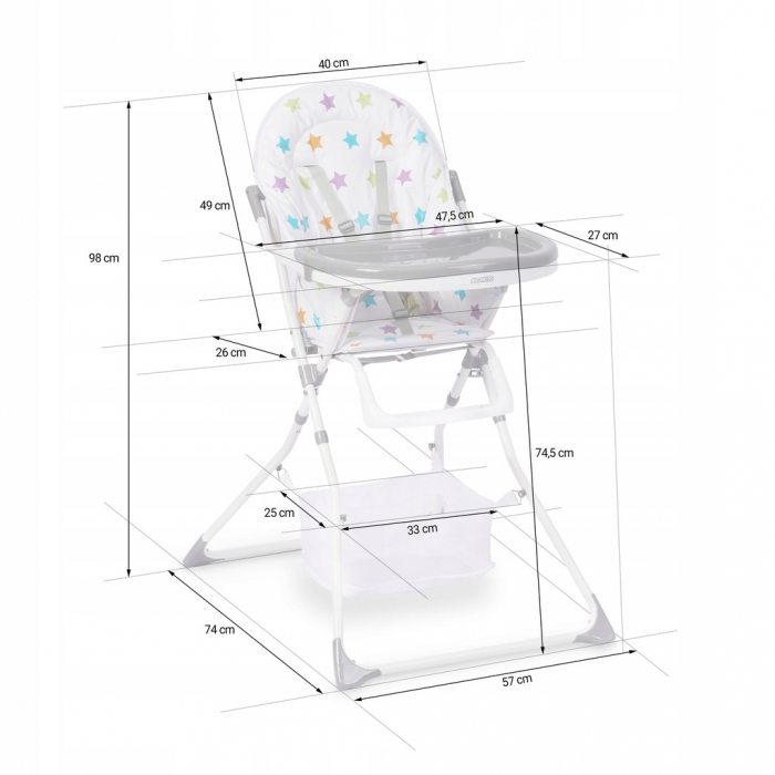 Scaun de masa Ricokids Eldo Gri, Stele - imagine 5
