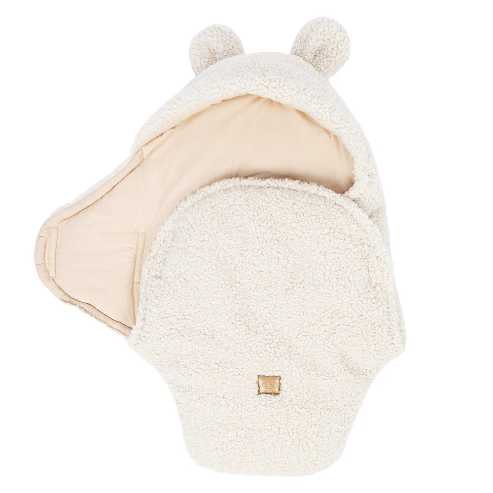 Paturica Meowbaby® cu urechi de urs crem - imagine 5