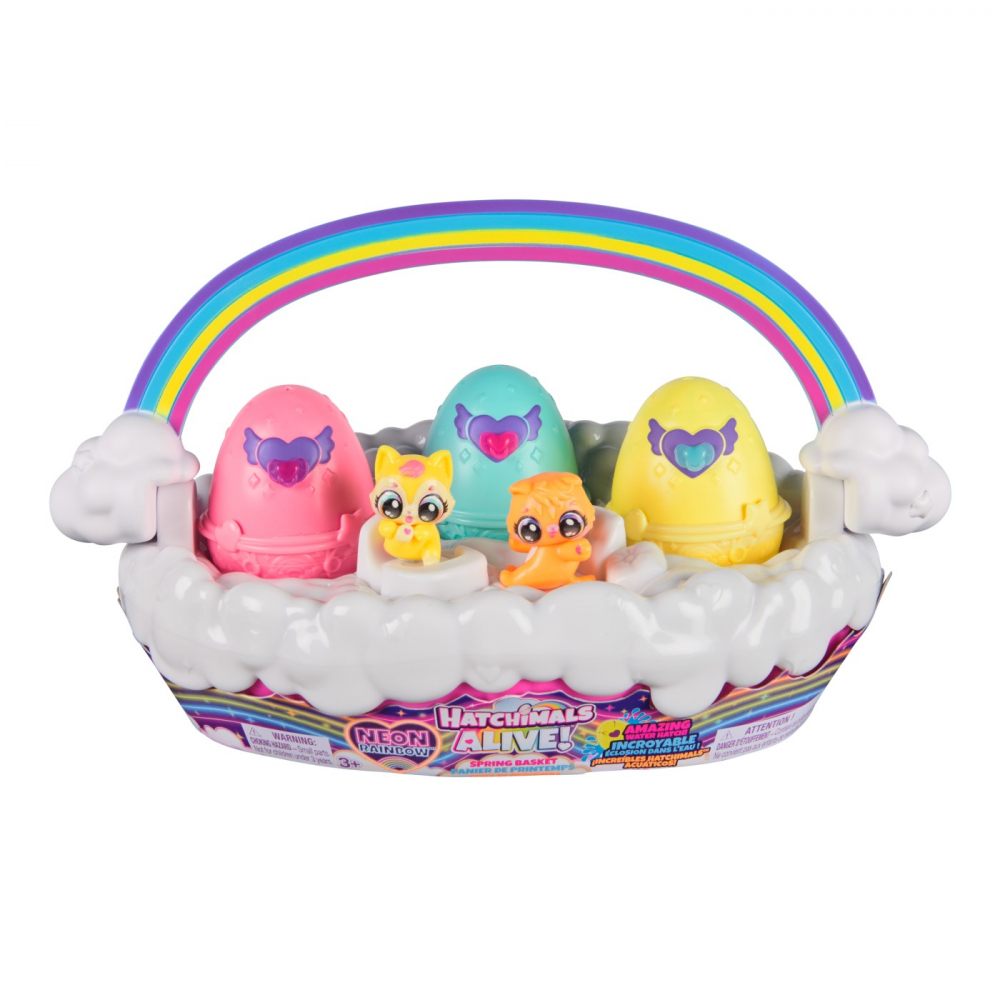 Set Cosuleț Ouale Hatchimals Alive Neon Rainbow