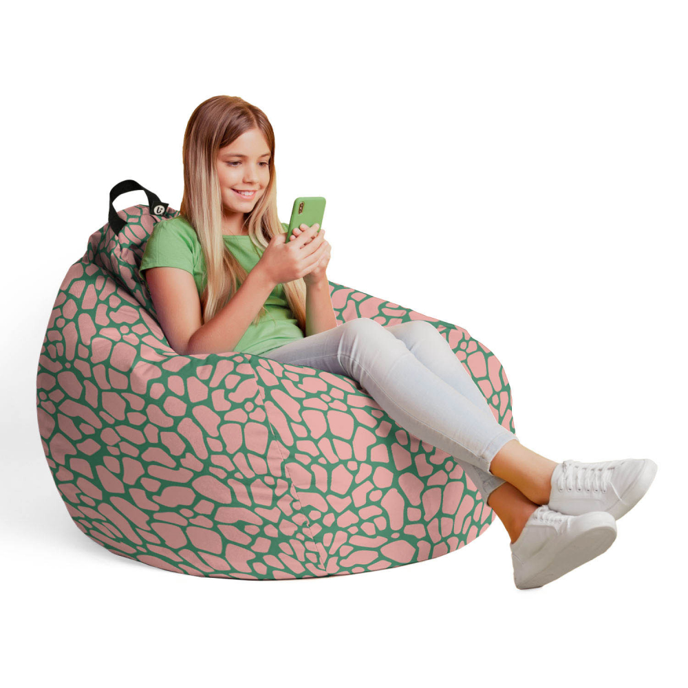 Fotoliu Puf Bean Bag Updeco Giraffe Dusty Pink - imagine 4