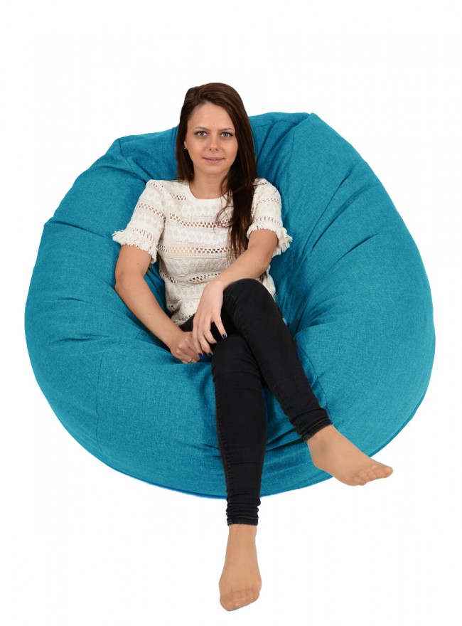 Fotoliu Pufrelax King Size Memory Mix, Blue Sky