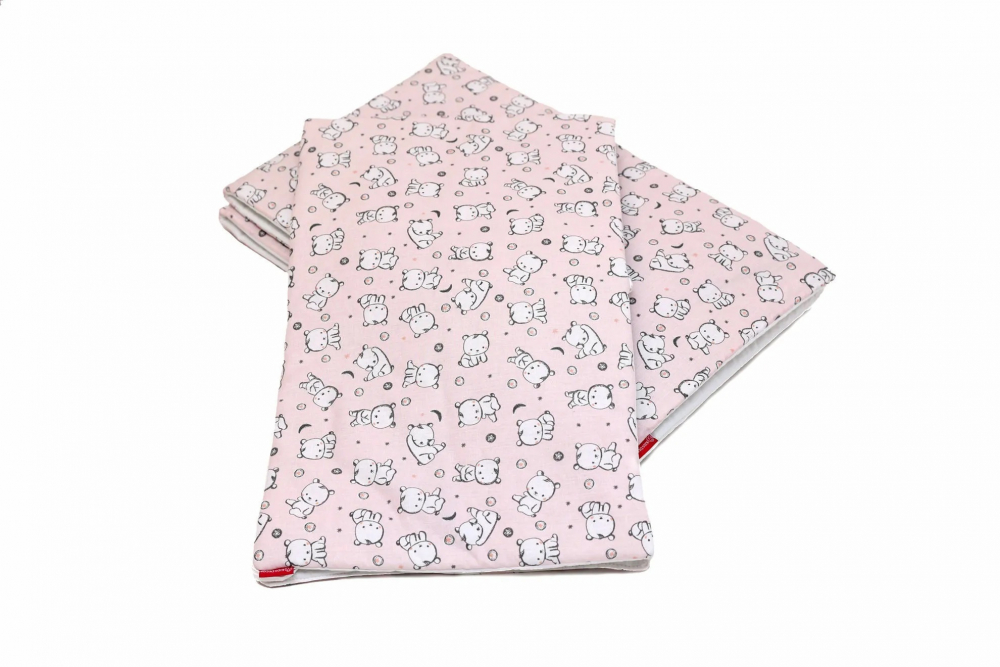 Set protecții patut Baby Bear roz 60x120 KidsDecor - imagine 6