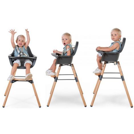 Scaun de masa Childhome Evolu 2 Natural Antracit - imagine 5