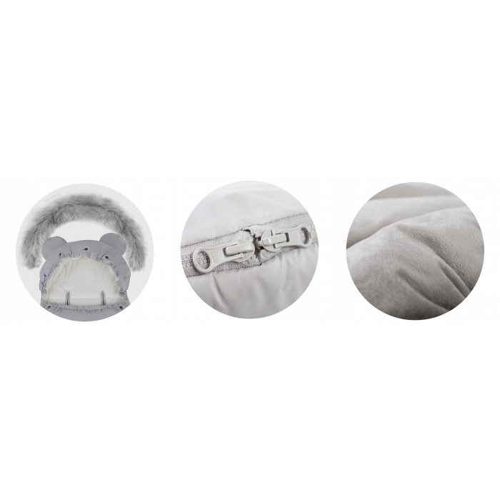 Sac Dormit Ricokids Elmi Gri - Comfort Siguranta Copil - imagine 4