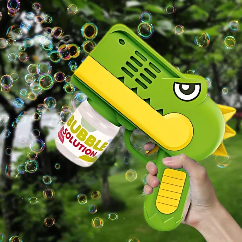 Pistol Baloane Sapun cu Lumini Green Dino | Nicekids - imagine 2