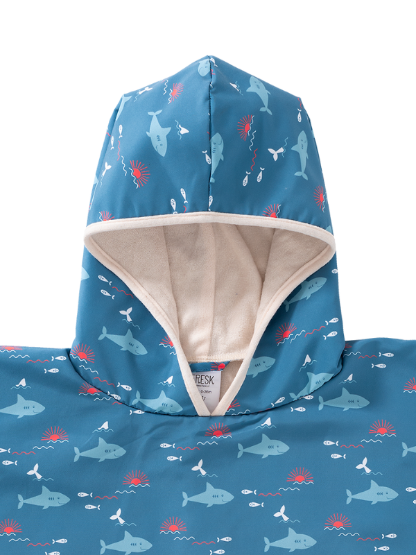 Poncho Plajă Rechin cu Protecție Solară - Fresk - imagine 3