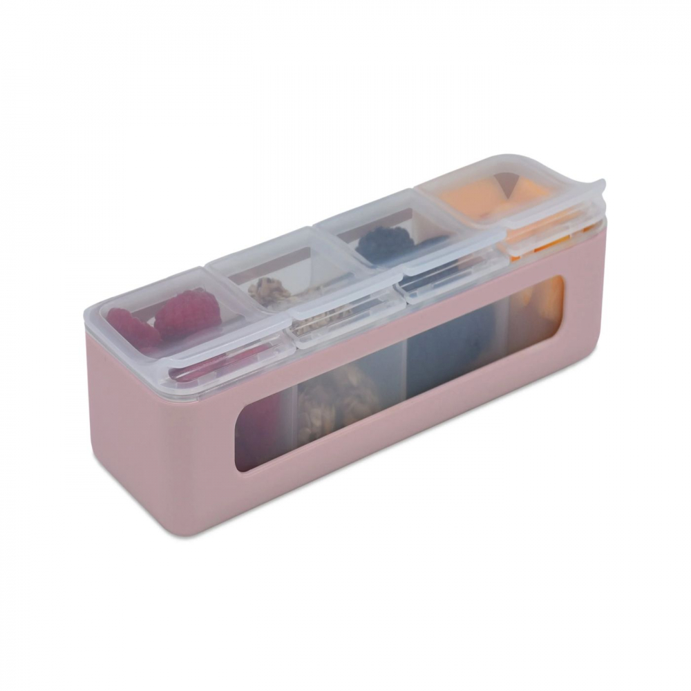Cutie Snack 4 Compartimente Melii Luxe Pink - imagine 2