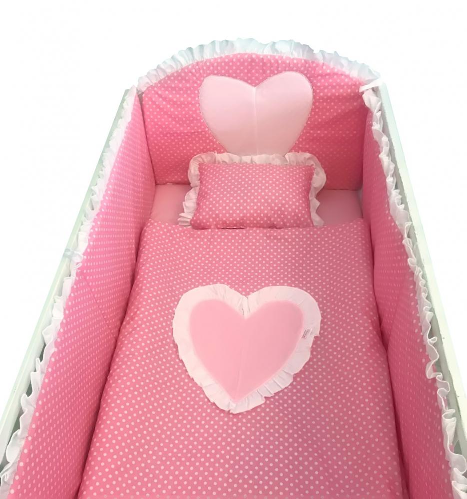 Lenjerie pat 120x60 Te iubesc puisor roz Deseda
