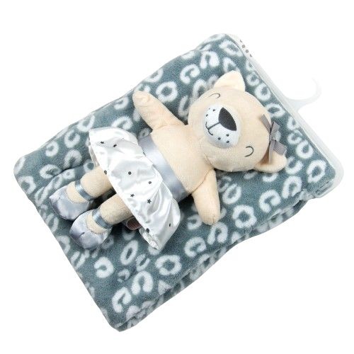 Set Cadou Snuggle Baby | Paturica și Ursuleț Gri - imagine 2