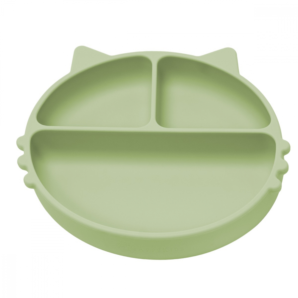 Farfurie Silicon AppeKids Kitty, cu Ventuza - imagine 5