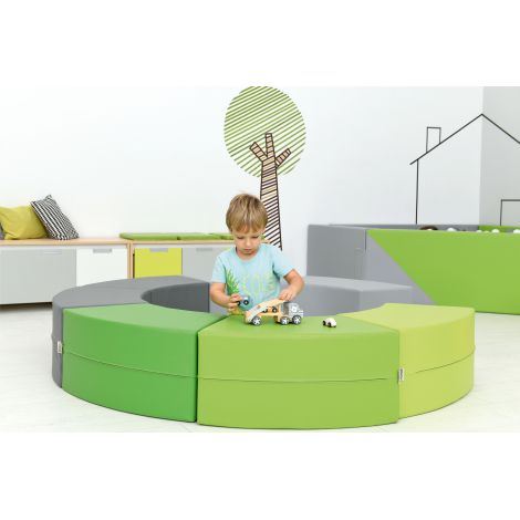 Puf Quadro Paolo Scurt Verde | Moje Bambino - imagine 3