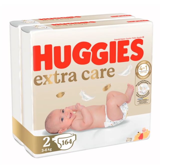 Scutece Huggies Extra Care 2 Mega 164 buc - imagine 4