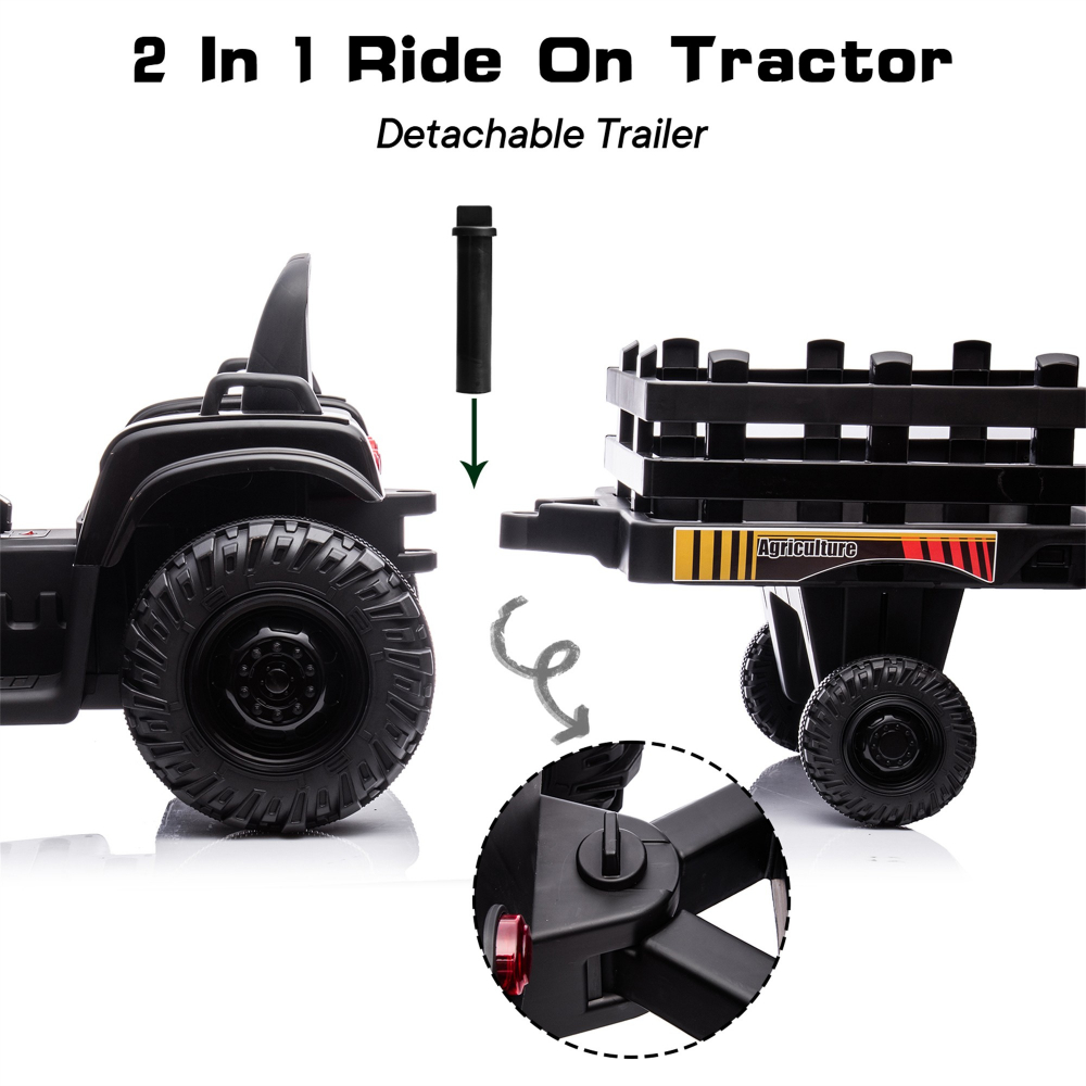 Tractor Electric Nichiduta Black 12V cu Remorcă - imagine 3