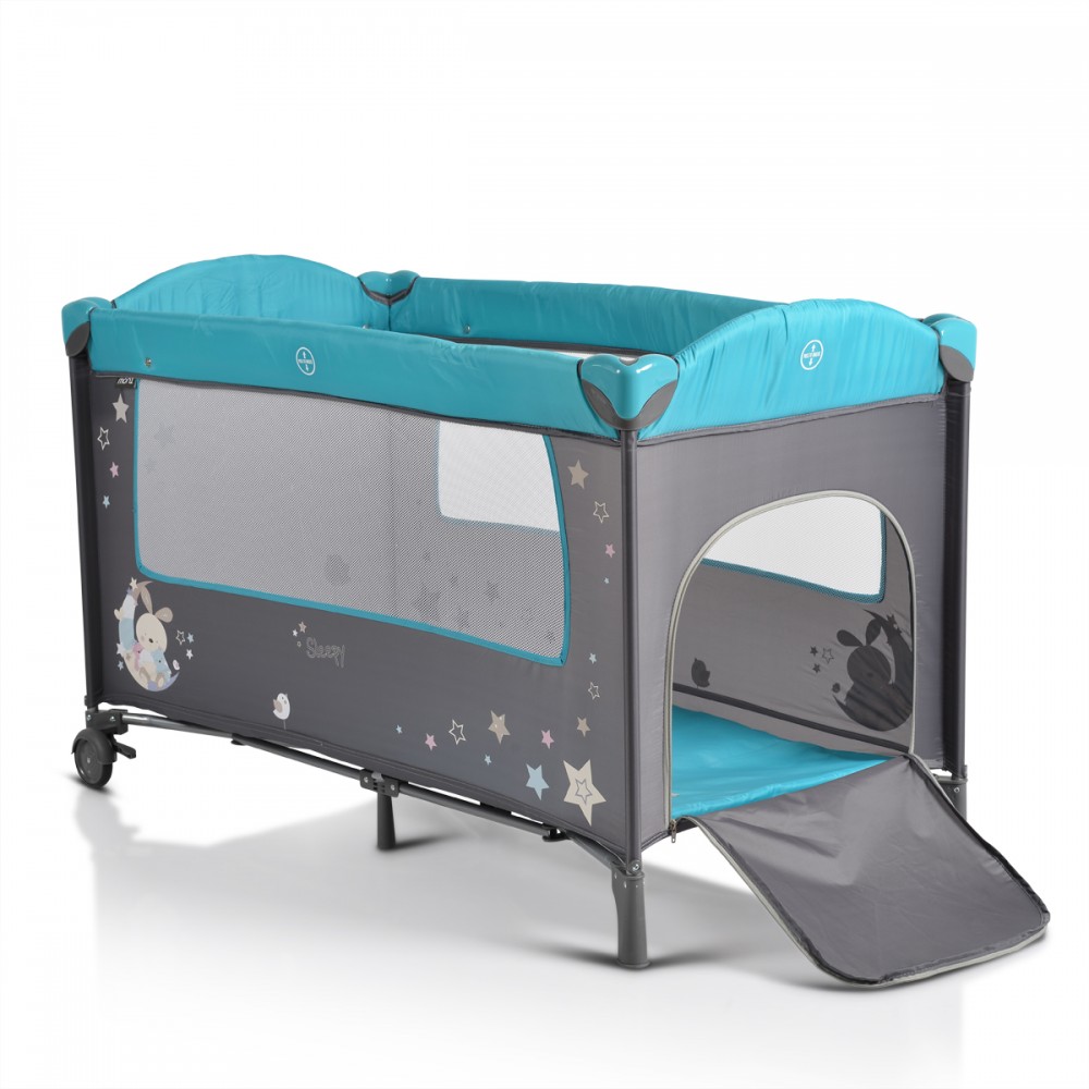 Patut Pliabil Moni Sleepy 2in1 Turcoaz - 540 lei - imagine 2