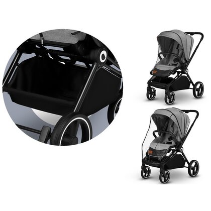 Carucior Lionelo Mika 2 in 1 Gri Aluminiu Ușor - imagine 5