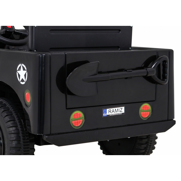 Masinuta Electrica Ramiz 4x4 Retro, 140W, Negru - imagine 4