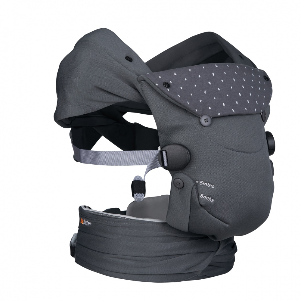 BeSafe Newborn Haven Anthracite Forest - Ergonomic - imagine 5