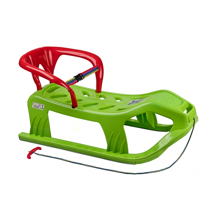 Sanie Marmat Snow Star 90cm, cu spatar, Verde
