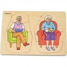 Puzzle Stratificat Bunica si Bunicul Beleduc