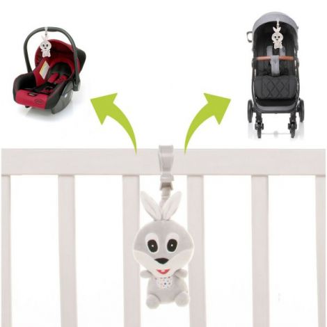 Jucărie plus 4Baby Iepurași Gri SQUEEZE - imagine 5